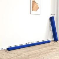 SPORTNOW 210 cm Foldable Velour Gymnastics Beam, Balance Beam with Anti-Slip Base, for Children and Adults, Blue(m-3)