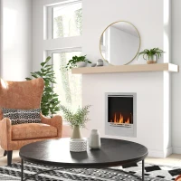 HOMCOM Stainless Steel Bioethanol Fire - Silver Tone(m-9)