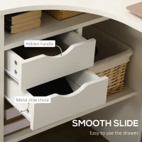 HOMCOM L Shaped Desk, 120cm Computer Desk, Corner Desk with 2 Drawers and 3 Storage Compartments for Home Office, Study Workstation, White(m-7)