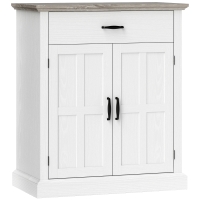 HOMCOM Modern sideboard with 2-door cupboard, drawer and adjustable shelf, 75,2 x 40 x 91,5 cm, white