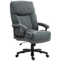 HOMCOM Large high office chair, 200 kg load capacity, robust construction, soft upholstery, Gray