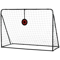 HOMCOM Football rebound net adjustable angles with rebound net movable target fixing pegs provided(m-7)