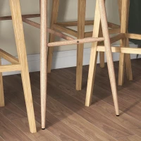 HOMCOM Rectangular bar table for 4 people wood-effect steel legs easy assembly 120 x 60 x 98 cm white(m-5)