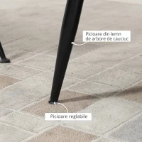 HOMCOM Canapea 132 cm – Catifea Gri pentru Dormitor sau Spatii Mici(m-6)