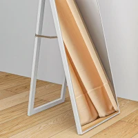 HOMCOM Rectangular freestanding floor mirror for dressing room living room bathroom hallway 40 x 47 x 147 cm white(m-4)