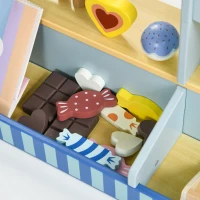 AIYAPLAY Play Ice Cream Shop for Kids, Ice Cream Stand, Lots of Accessories, Encourages Imagination and Motor Skills, Light Blue(m-4)