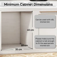 HOMCOM Coș de gunoi retractabil sub chiuvetă, 2 găleți de 20L, Gri(m-6)