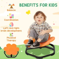 AIYAPLAY Sensory Spinning Chair for Kids, for Coordination, Balance, Orange(m-4)