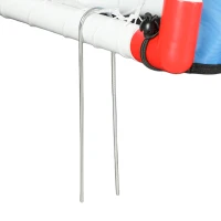 HOMCOM Kids' Outdoor Handball Goal 5 Target Zones Inflatable Handball Pump 162 x 60 x 106 cm White(m-4)