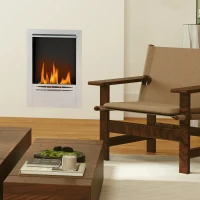 HOMCOM Stainless Steel Bioethanol Fire - Silver Tone(m-7)