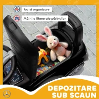 AIYAPLAY Mașinuță Electrică pentru Copii Licență Mercedes Benz cu Claxon și Spațiu Portaoggetti, 65x28x39 cm, Negru(m-7)