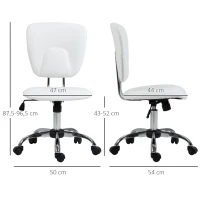 Vinsetto Office chair with adjustable height, tilting backrest, swivel caster seat(m-3)