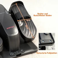 SPORTNOW Mini-Pedaltrainer, 12 Geschwindigkeiten, LED-Display, Fernbedienung, rutschfest, tragbar, Metall, Kunststoff, Schwarz(m-7)