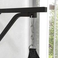 SPORTNOW Punching bag, fillable, with wall mount, gloves and wraps, up to 45 kg, black(m-4)