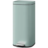 HOMCOM 30L Kitchen Bin, Compact Pedal Bin with Soft-Close and Stay-Open Lid, Removable Bucket for Kitchen, Home, Office, Green(m-11)