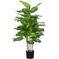 HOMCOM Artificial Evergreen Tree Fake Decorative Plant in Nursery Pot for Indoor Decor, 120cm(m-10)
