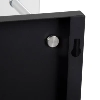 HOMCOM Wall-mounted Built-In Bioethanol Fireplace, 0.9 L Burner, approx. 3 h Burn Time, 60L x 22l x 40H cm, black(m-4)