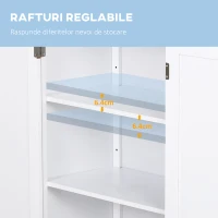 Kleankin dulap baie, cu doua usi, 60x30x80 cm, alb(m-5)