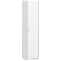 HOMCOM Armoire de Cuisine Slim à 5 Étagères avec Espace Intérieur Réglable, en Bois, 40x35x180 cm, Blanc