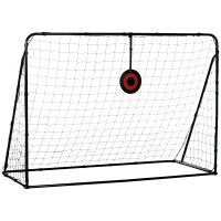 HOMCOM Football rebound net adjustable angles with rebound net movable target fixing pegs provided(m-1)