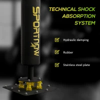 SPORTNOW Boxing Bag, Freestanding Punching Bag, with Reflex Bar, Speed Balls, Black(m-7)