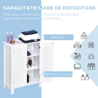 Kleankin dulap baie, cu doua usi, 60x30x80 cm, alb(m-4)