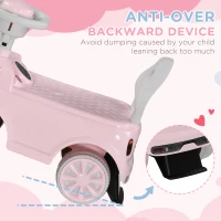 AIYAPLAY Foot To Floor Ride On Car Sliding Car w/ Air Horn, Anti-Over-Backwards, 18 to 36 Months - Pink(m-4)