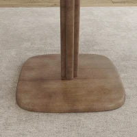 HOMCOM Dining table for 4, square modern kitchen table with wood-effect top, 70 x 70 cm, Brown(m-5)