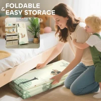 AIYAPLAY Baby Play Mat, Double Sideded Foldable Kids Crawling Mat, Reversible & Waterproof, Animal(m-7)