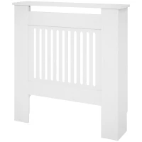 HOMCOM Radiator cover, radiator cabinet, 78 x 19 x 81 cm, radiator cover for bedroom, living room, MDF, White(m-7)