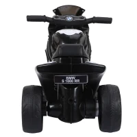 HOMCOM Elektro Kindermotorrad BMW S1000RR Elektromotorrad mit Musik, Scheinwerfer, Kinder Elektro Motorrad für Kinder von 18-36 Monaten Schwarz(m-13)