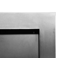 HOMCOM Wall-Recessed Bioethanol Fireplace Burner 2 x 0,9 L, approx. 3 h burn time 110L x 14l x 54H cm Coverage 25-30 m² Stainless steel(m-5)