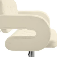 HOMCOM PU Leather Bar Stool W/Chrome Metal Base-White(m-10)