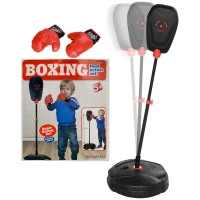 AIYAPLAY Freestanding punching bag for children with gloves and weighted base, height adjustable 88 to 124 cm(m-1)