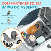 AIYAPLAY Carro Andador para Crianças 12-36 Meses com Espaço de Armazenamento Design de Robot com Olhos Luminosos Música Buzina 89x44,5x84 cm Branco(m-8)