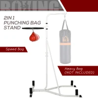 HOMCOM Free-Standing Speed Bag Platform Boxing Punch Bag Fitness Station Stand(m-4)