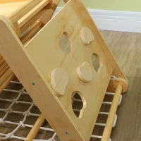 AIYAPLAY Klettergerüst Indoor, 7 in 1 Kletterdreieck mit Rutsche, Kletterbogen, Mehrfarbig(m-9)