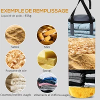 SPORTNOW Sac de frappe avec support mural pour sac de boxe, sac lourd avec gants, bandes pour les mains crochet pivotant à 360°(m-4)