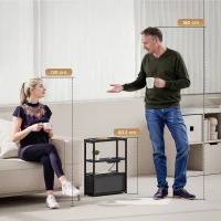 HOMCOM Table d'appoint Table basse avec prise, rangement, pour petits espaces, 45x18x60,2cm, Schwarz(m-5)