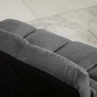 HOMCOM Sillón colchón auxiliar plegable convertible - respaldo inclinable regulable 14 posiciones - 2 cojines incluidos, gris(m-4)