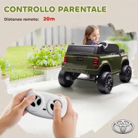 AIYAPLAY Auto Elettrica per Bambini TOYOTA Land Cruiser 12V con Telecomando, Età 3-8 Anni, Verde(m-5)