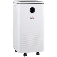 HOMCOM 10L/Day Dehumidifier with WiFi Smart App Control, 2.5L Water Tank, Digital Display, Sleep Mode, 24H Timer, Laundry Clothes Drying, for Home and Large Room Basement(m-1)