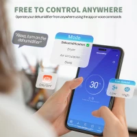 HOMCOM 10L/Day Dehumidifier with WiFi Smart App Control, 2.5L Water Tank, Digital Display, Sleep Mode, 24H Timer, Laundry Clothes Drying, for Home and Large Room Basement(m-4)