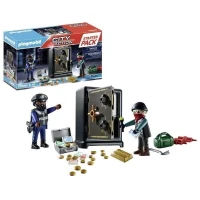 PLAYMOBIL 70908 Starter Pack Policier cambrioleur de coffre-fort, les policiers, Des 5 ans(m-6)
