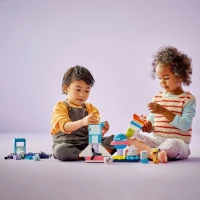 LEGO 10422 DUPLO L'Aventure en Navette Spatiale 3-en-1, Jouet de Construction de Fusée, Jeu Éducatif(m-5)