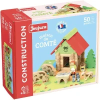 Jeu de construction en bois - JEUJURA - La Maison du Comte - 50 pieces - Rouge - Multicolore - Mixte(m-2)