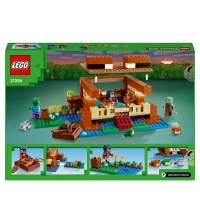 LEGO 21256 Minecraft La Maison de la Grenouille, Jouet avec Figurines d'Animaux, Personnages : Zombie et Explorateur(m-6)