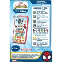VTECH - SPIDEY - Le Smartphone Éducatif de Spidey - Enfant - Rouge - Mixte - 3 ans - Pile(m-4)