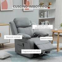 Homcom Fotoliu Relax Electric cu Ridicare si Rabatare 160°(m-4)