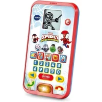 VTECH - SPIDEY - Le Smartphone Éducatif de Spidey - Enfant - Rouge - Mixte - 3 ans - Pile(m-1)